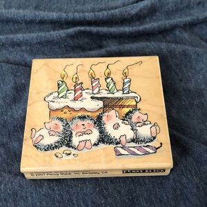 Party Pooped!! Rubber Stamp